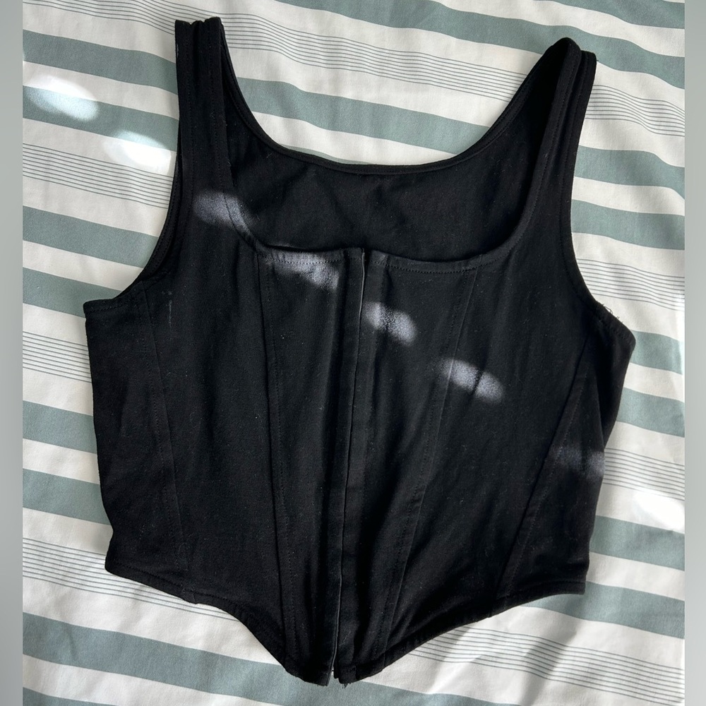 YesStyle black corset tank top